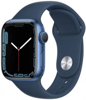 Apple Watch Series 7 41mm Mavi Alüminyum Kasa ve Spor Kordon (MKN13TU/A) Akıllı Saat kullananlar yorumlar